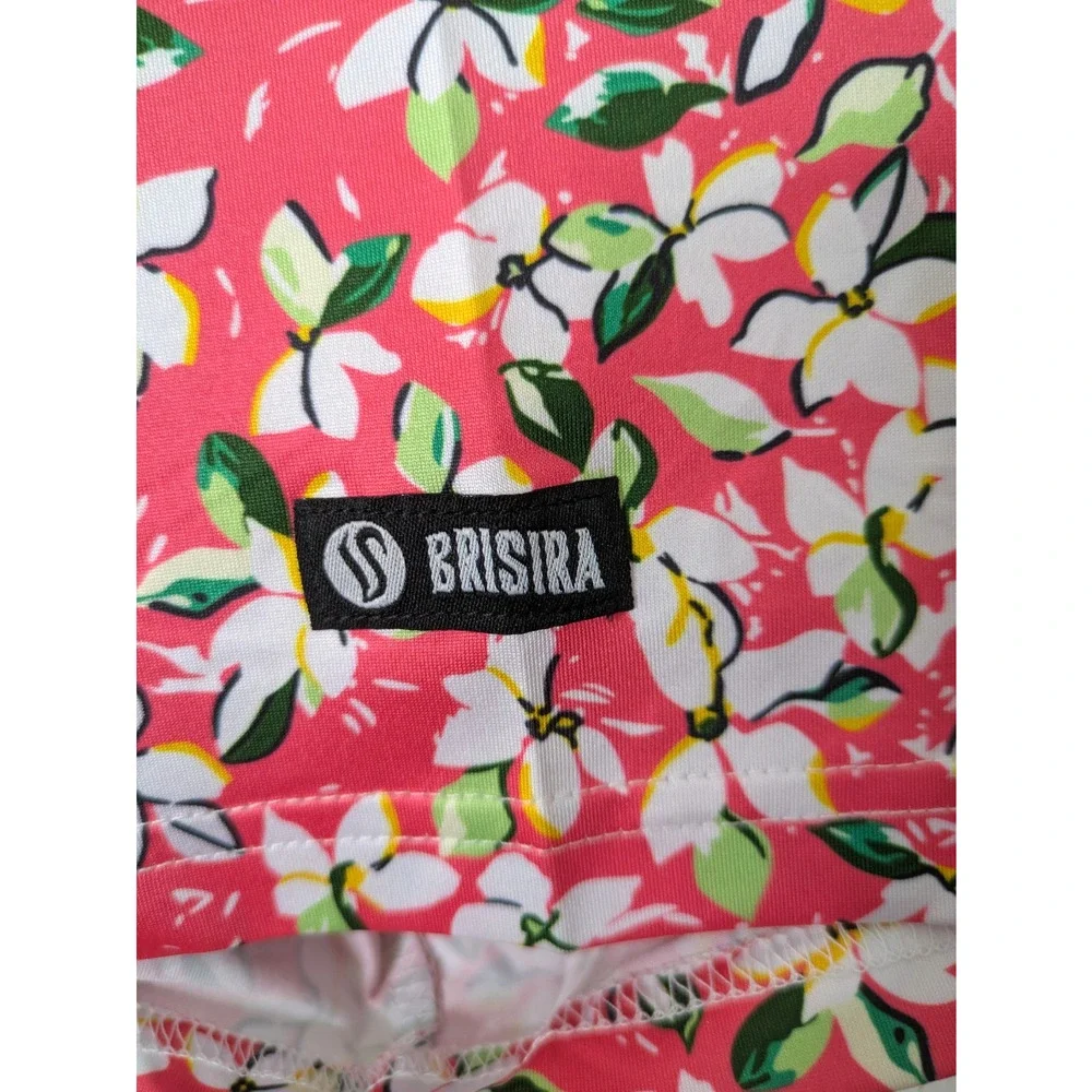 Mens Golf Polo Shirt Moisture Wicking 3XL Pink White Plumeria Polo hirt - Picture 3 of 9